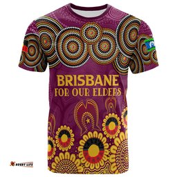 Amazing Aussie Brisbane Broncos Naidoc T-shirt - Custom Broncos For Our Elders T-shirt