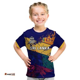 custom text and number sri lanka cricket t shirt the lions mens t20 world cup