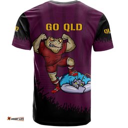 Amazing Aussie Queensland Maroons T-Shirt Custom State Of Origin 2024 Go Mighty QLD Maroons For Die Hard Fan Supporters