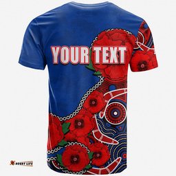 custom personalised anzac day nrl knights army mix aboriginal t shirt
