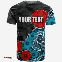 custom personalised anzac day afl power army mix aboriginal t shirt