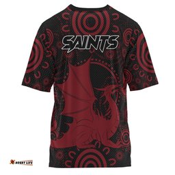 Amazing Aussie Australia Illawarra and St George T-shirt - Custom Indigenous Inspired Saints T-shirt