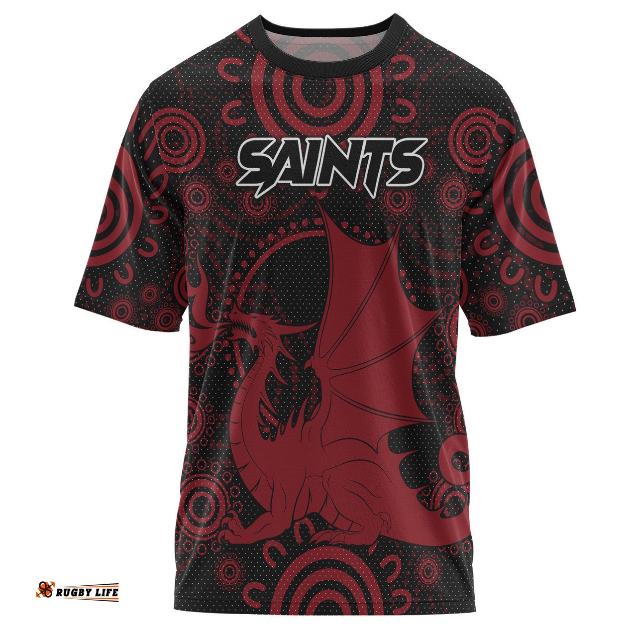Amazing Aussie Australia Illawarra and St George T-shirt - Custom Indigenous Inspired Saints T-shirt