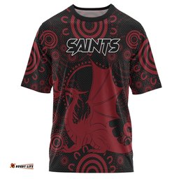 Amazing Aussie Australia Illawarra and St George T-shirt - Custom Indigenous Inspired Saints T-shirt