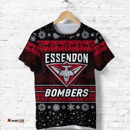 essendon bombers t shirt christmas simple style black