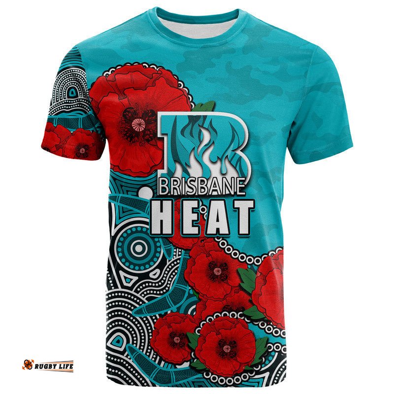 custom personalised anzac day brisbane heat army mix aboriginal t shirt