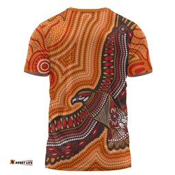 Amazing Aussie Australia Eagle Aboriginal T-shirt - Eagle With Aboriginal Patterns T-shirt