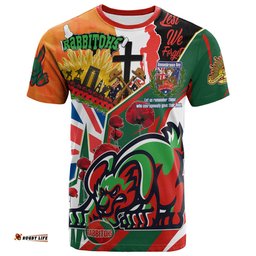 Amazing Aussie South Sydney Rabbitohs T-shirt - Custom Remembrance South Sydney Rabbitohs Quote With Poppy And Rosemary T-shirt