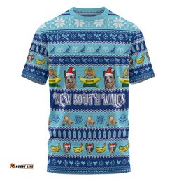Amazing Aussie New South Wales Big Things Christmas Custom T-shirt - The Big Banana And Blue Heeler T-shirt