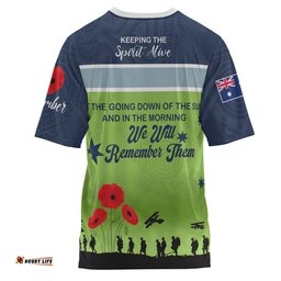 Amazing Aussie Canberra Raiders Anzac Custom T-shirt - Keeping the Spirit Alive T-shirt