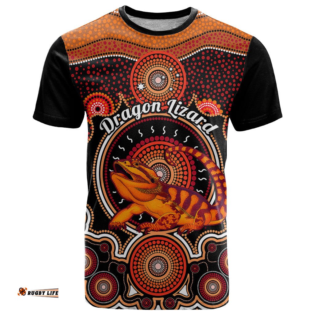 personalised australian astrology t shirt aboriginal dragon lizard zodiac sign