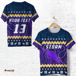 custom text and number storm t shirt christmas melbourne mix indigenous