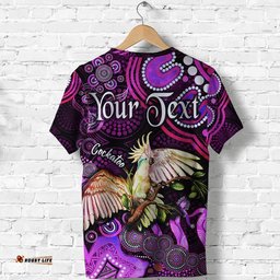 custom personalised australian astrology t shirt libra cockatoo glider zodiac aboriginal vibes pink