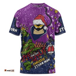 Amazing Aussie Melbourne Storm Christmas Custom T-shirt - Let's Get Lit Chrisse Pressie T-shirt