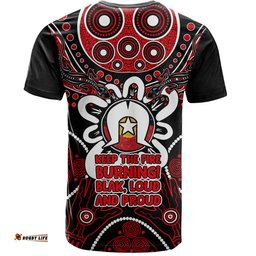 Amazing Aussie Australia T-Shirt Naidoc Week Aboriginal Inspired Dot Art Painting And Aussie Lizard