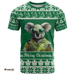 personalised australia koala christmas t shirt santa koala stay cool