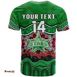 custom text and number stars cricket anzac t shirt melbourne poppy aboriginal camouflage