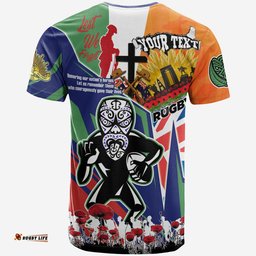 Amazing Aussie New Zealand Warriors T-shirt - Custom Remembrance New Zealand Warriors Anzac Quote With Poppy And Rosemary T-shirt