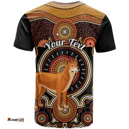 personalised australian astrology t shirt aboriginal dingo zodiac sign