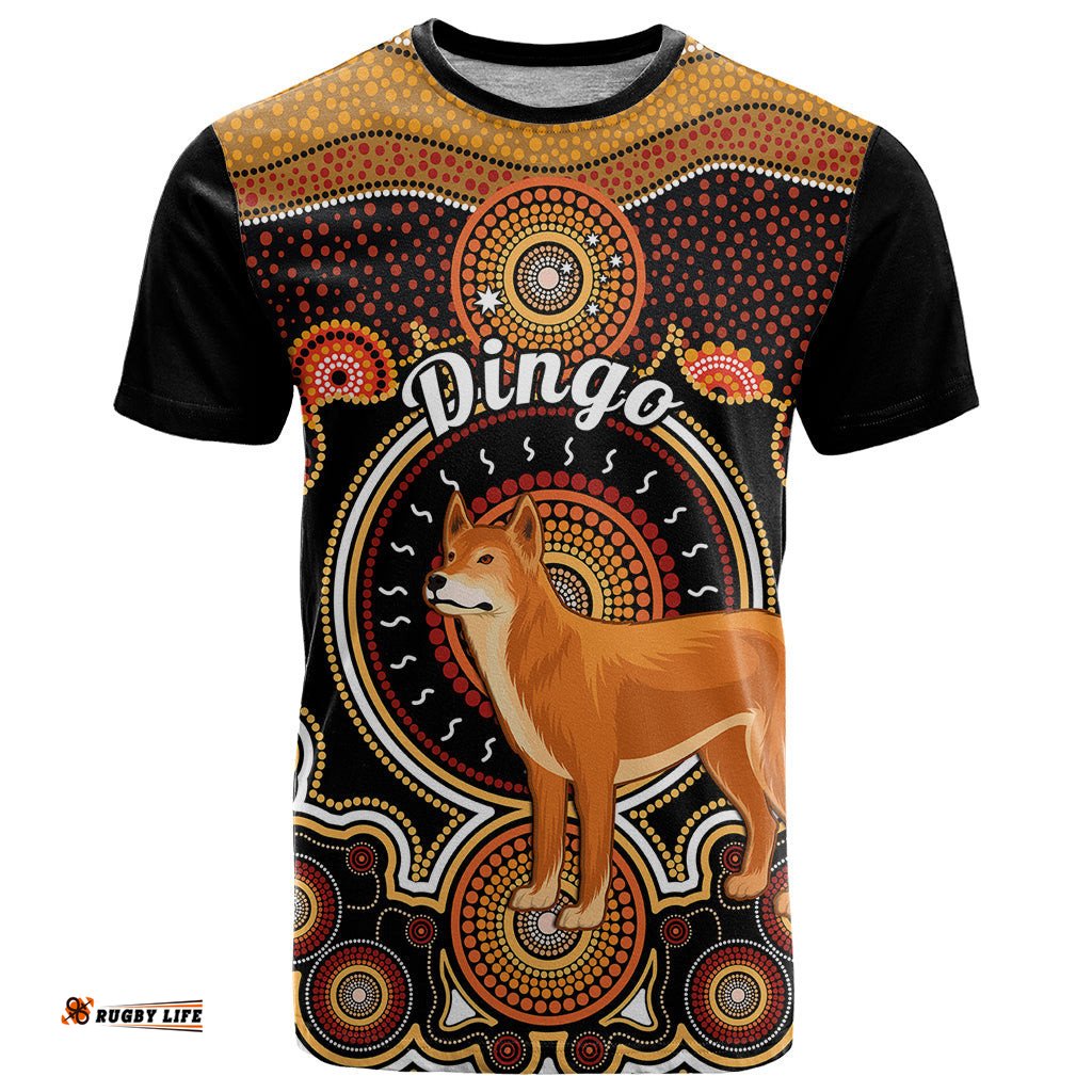 personalised australian astrology t shirt aboriginal dingo zodiac sign