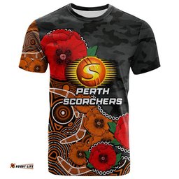 custom personalised anzac day perth scorchers army mix aboriginal t shirt