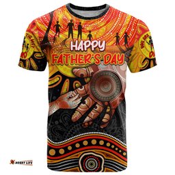 personalised happy fathers day t shirt best dad australia aboriginal dt02