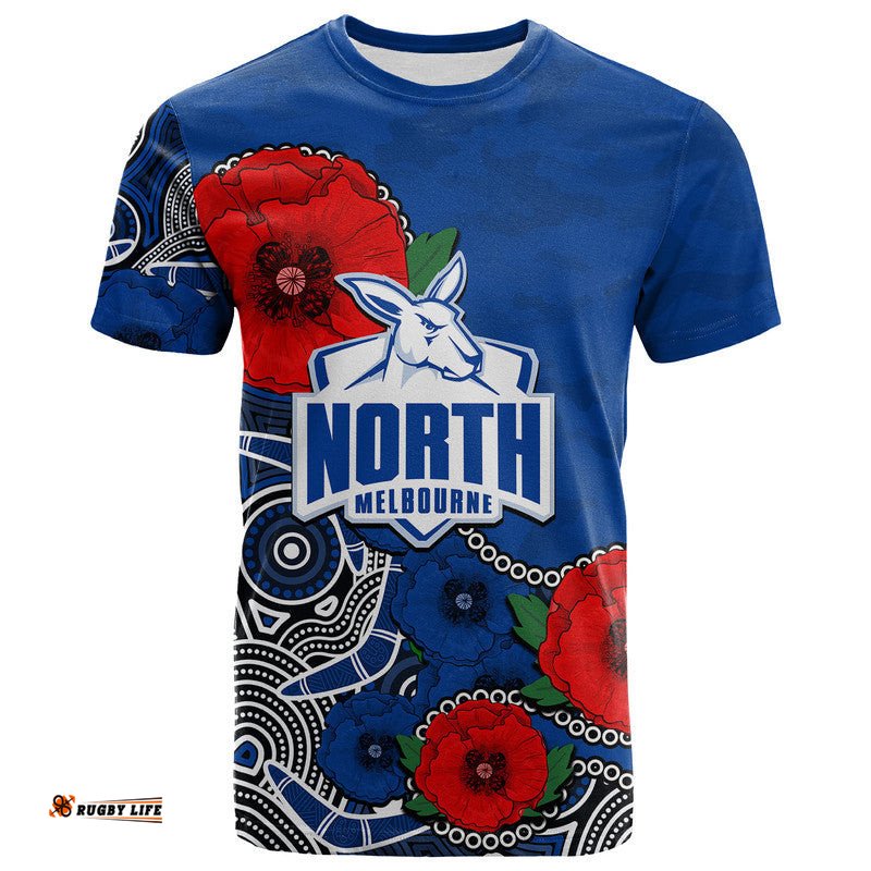 custom personalised anzac day afl north army mix aboriginal t shirt