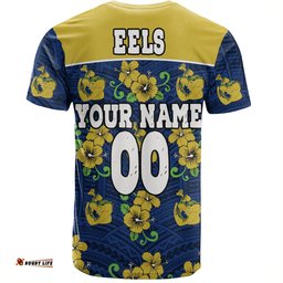 Amazing Aussie Parramatta Eels Custom T-Shirt - Parramatta Eels With Maori Patterns T-Shirt