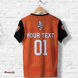 custom personalised brisbane roar t shirt soccer club original style orange