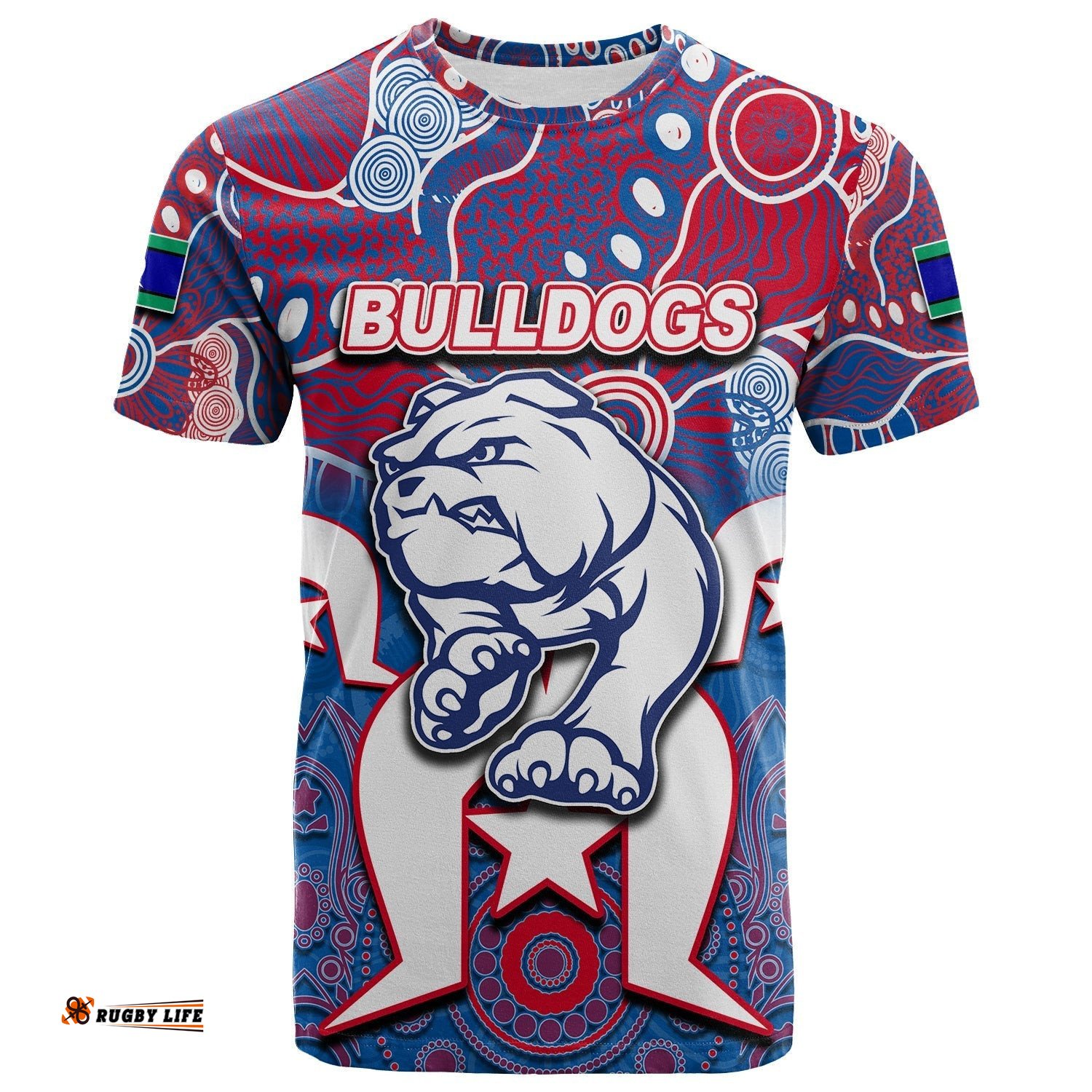 custom personalised bulldogs australian football torres strait islanders mix aboriginal t shirt