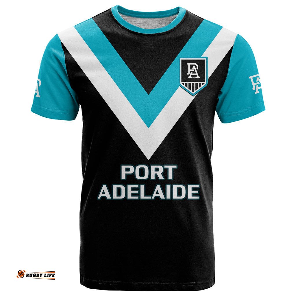 personalised port adelaide football 2023 t shirt go power sporty style
