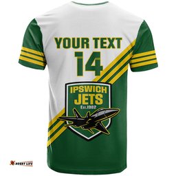 personalised australia rugby t shirt ipswich jets est 1982 sporty style