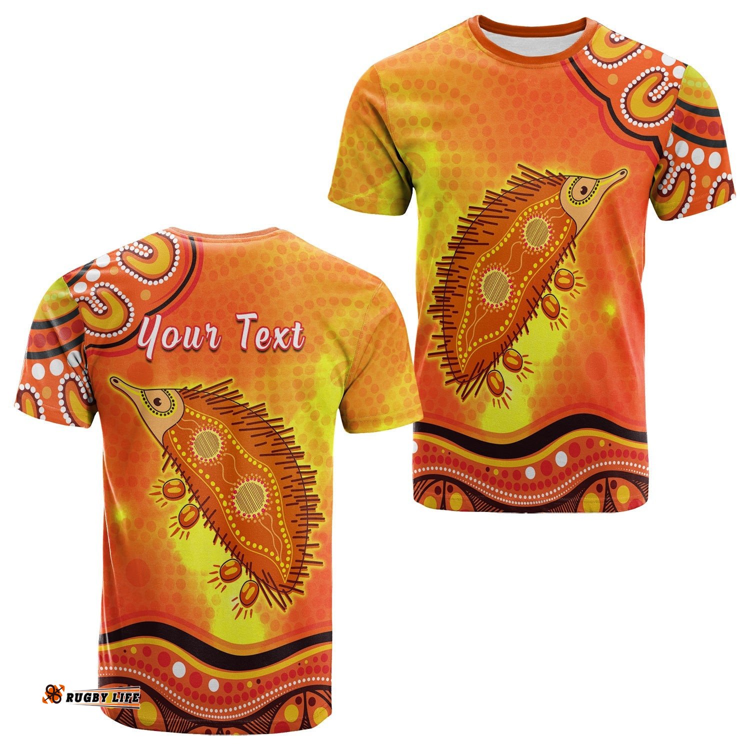 custom personalised echidna aboriginal t shirt australian animal