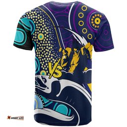 Amazing Aussie Parramatta Eels VS Melbourne Storm Custom T-shirt - Australia Big Match Proud Of Culture