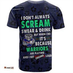 Amazing Aussie New Zealand Warriors Sport T-Shirt - Scream With Tropical Patterns
