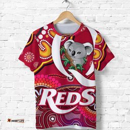 queensland reds aboriginal t shirt koala indigenous vibes