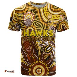 personalised hawks naidoc week 2024 t shirt aussie aboriginal art dt02
