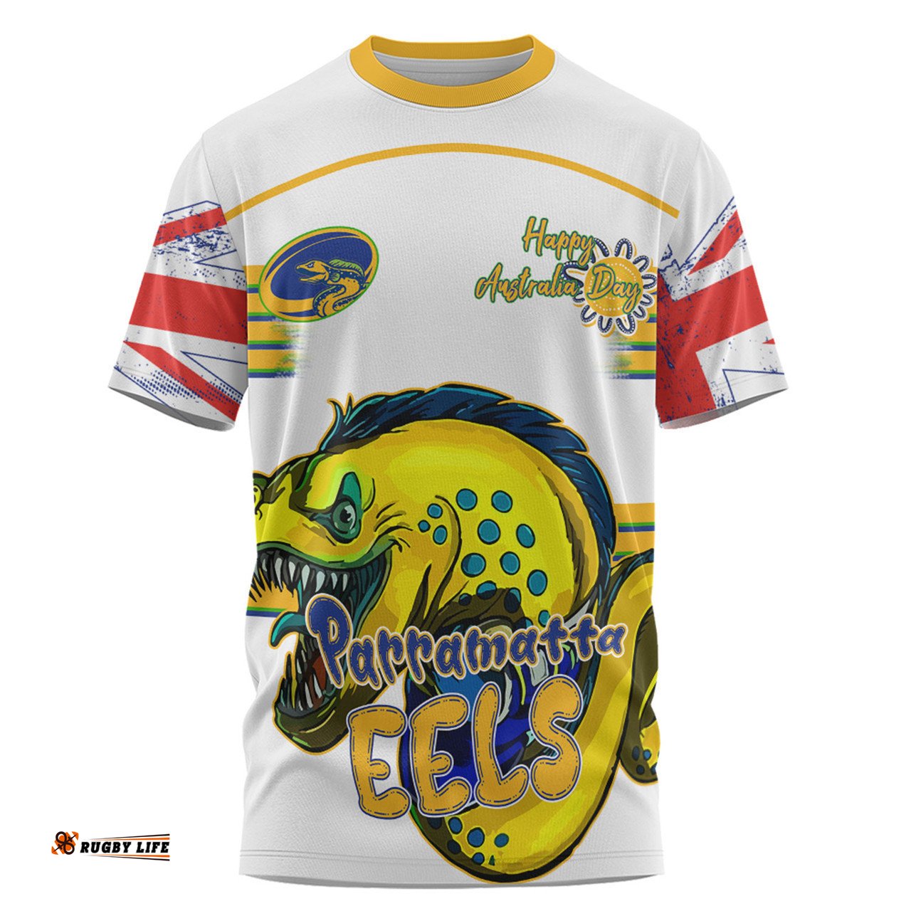 Amazing Aussie Parramatta Eels T-Shirt - Happy Australia Day We Are One And Free V2