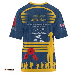 Amazing Aussie Parramatta Eels Anzac Custom T-shirt - Keeping the Spirit Alive T-shirt