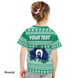 custom personalised australian torres strait christmas vibe with aboriginal dot painting style t shirt