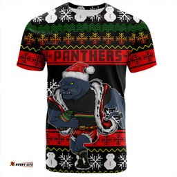 Amazing Aussie Penrith Panthers Christmas T-shirt - Custom Penrith Panthers Merry Christmas Mei