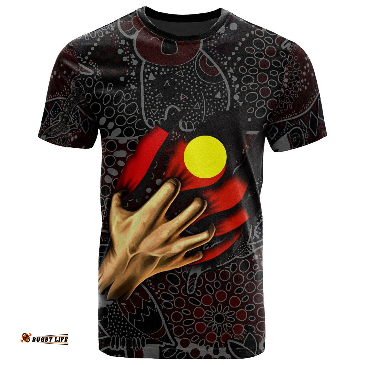 Amazing Aussie Australia Aboriginal Inspired T-Shirt - Aboriginal Inspired Blood In Me