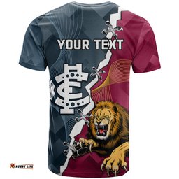 personalised lions and blues football t shirt 2023 together sporty style