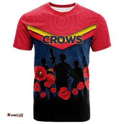 adelaide crows anzac day t shirt indigenous art