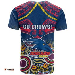 adelaide crows football t shirt aboriginal mix polynesian pattern