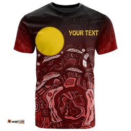 Amazing Aussie [Custom] Australia Aboriginal Inspired T-shirt - Red Landscape