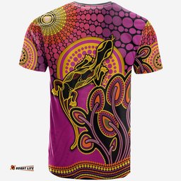 aboriginal lizard t shirt tree on the hill sunshine