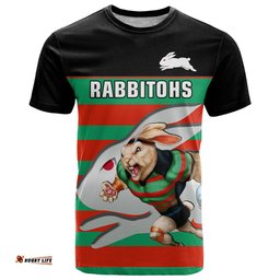 custom text and number rabbitohs rugby 2023 t shirt glory glory souths unique