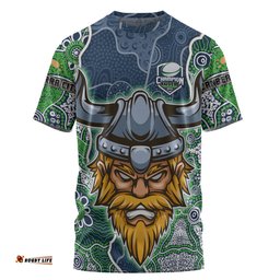 Amazing Aussie Canberra Raiders Grand Final Custom T-shirt - Custom Raiders Contemporary Style Of Aboriginal Painting T-shirt