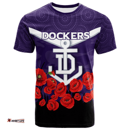 dockers anzac day t shirt indigenous art